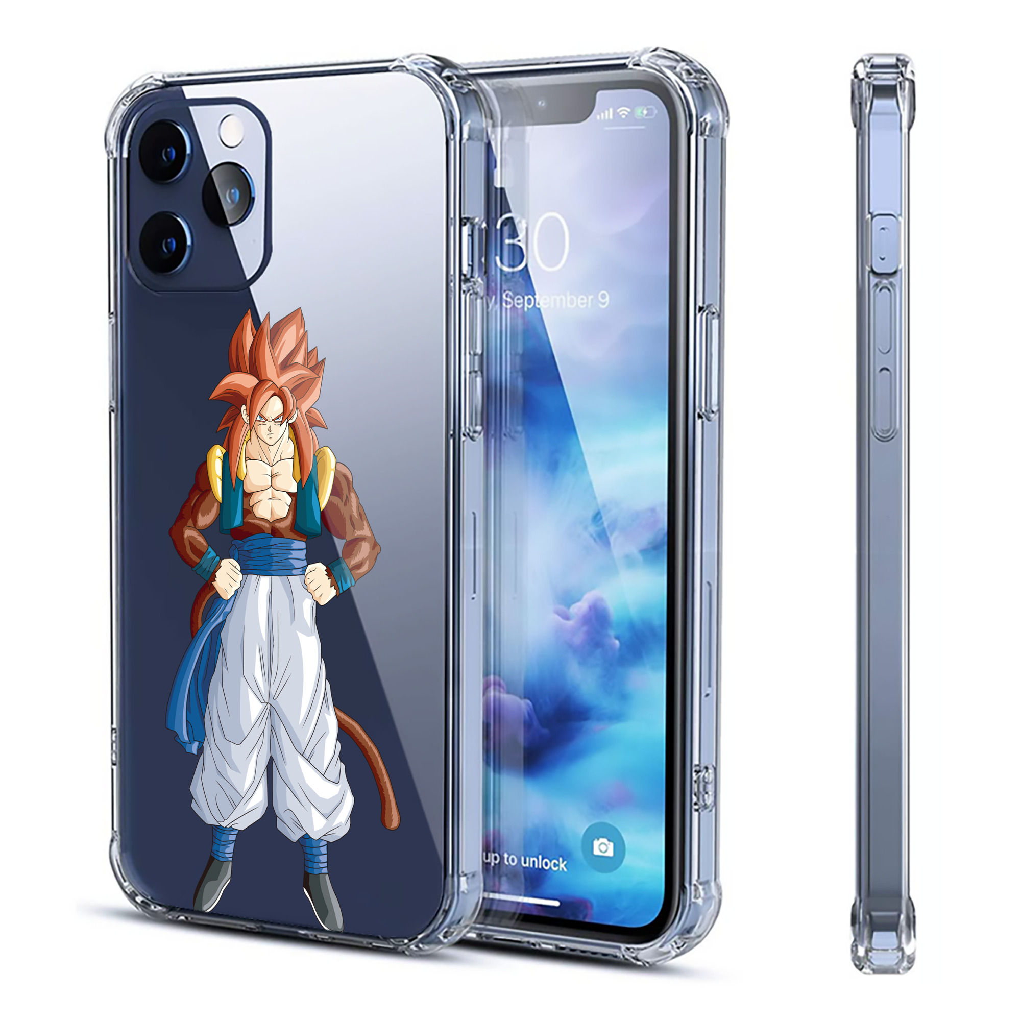 （画像用） ドラゴンボール 孫悟空（そん ごくう）Son Goku カカロット DRAGON BALL Kakarotto 【iPhone 12シリーズ対応】透明スマホケース（クリアソフトケース）